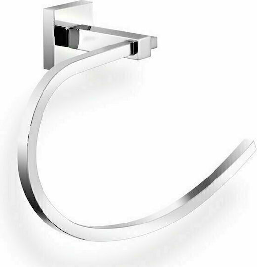 Sanco Strong Single Wall-Mounted Bathroom Ring 25x12cm Silver Sanco Strong Single Wall-Mounted Bathroom Ring 25x12cm Silver
