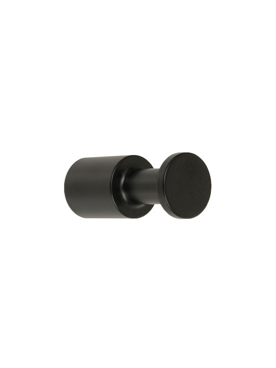 Pam & Co Single Wall-Mounted Bathroom Hook ​2.2x2.2cm Black