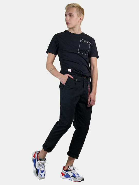Melt Trousers Chino Elastic in Slim Fit Black