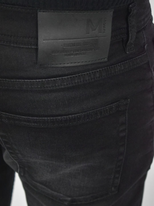 Men's Jeans Pants Elastic with Regular Fit Black