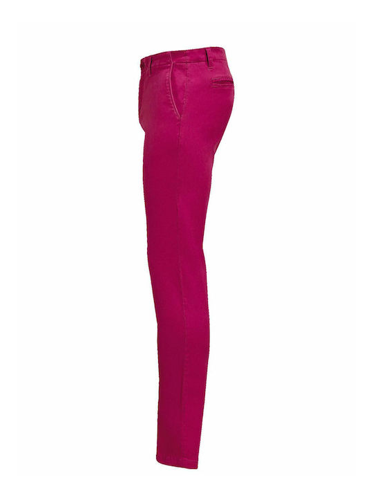 Men's Jeans Pants Elastic with Slim Fit Sunset Pink