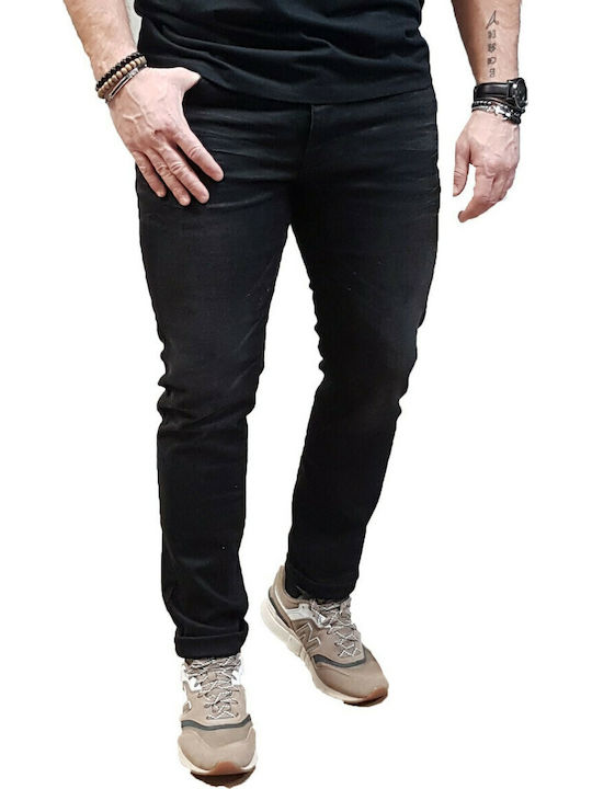 Men's Jeans Pants Elastic with Regular Fit Black