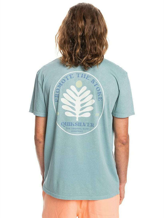 Quiksilver Promote The Stoke Men's Short Sleeve T-shirt Turquoise