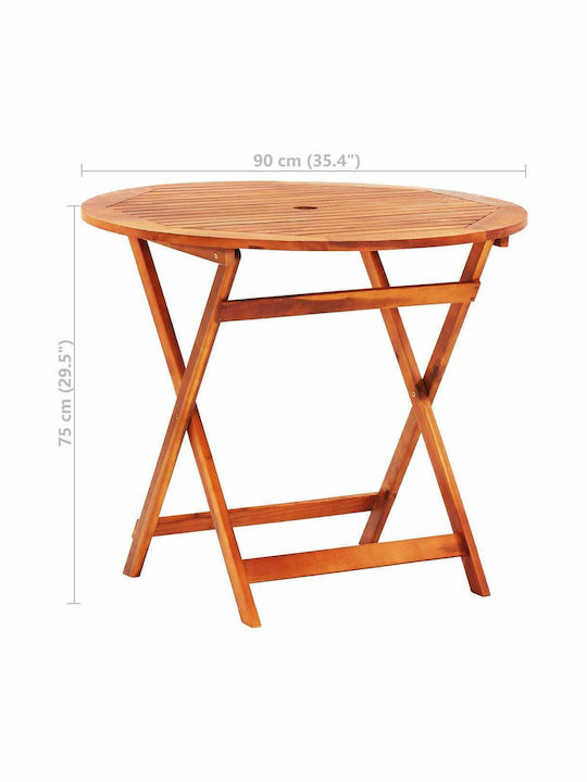 Holztisch Für Kleine Außenräume Zusammenklappbar 90x90x75cm