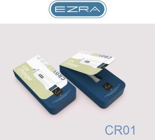 Ezra CR01 Auto-Ladegerät 2.4A mit Anschlüssen: 2xUSB Weiß Farbe