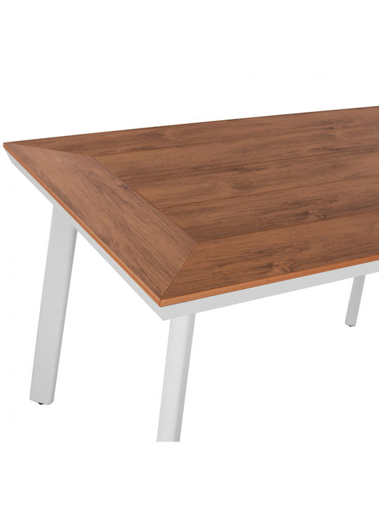 Маса Стабилна Polywood със Скелет от Алуминий С Polywood White 120x80x72.5бр