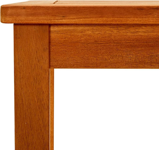 Sitting Room Table for Small Outdoor Spaces Made of Brown Acacia 50x35x36cm