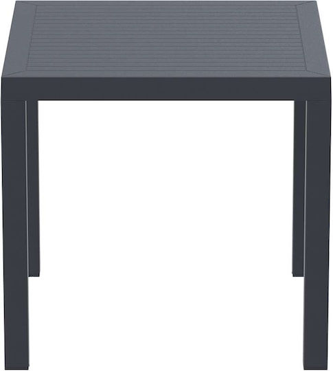 Tisch für kleine Außenbereiche Stabil Ares Dark Grey 80x80x75cm
