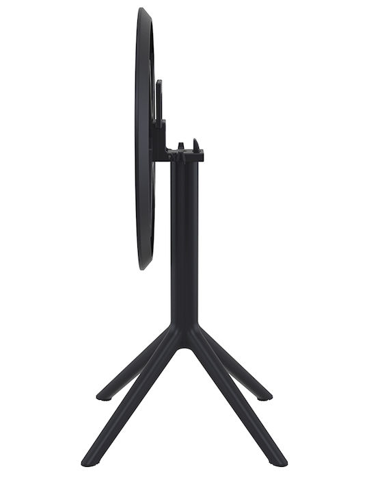 Sky Outdoor Dinner Foldable Polypropylene Table Black 60x60x74cm