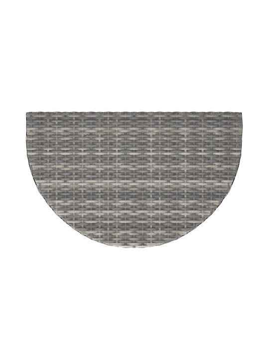 Auxiliary Garden Table for Small Outdoor Spaces Rattan Grey 80x50x75cm