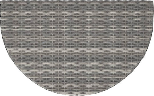 Auxiliary Garden Table for Small Outdoor Spaces Rattan Grey 80x50x75cm