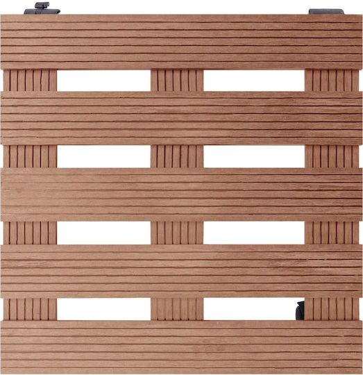 vidaXL Blumentopfständer Kunststoff Braun mit Rädern 30cmx30cmcm. 2Stück