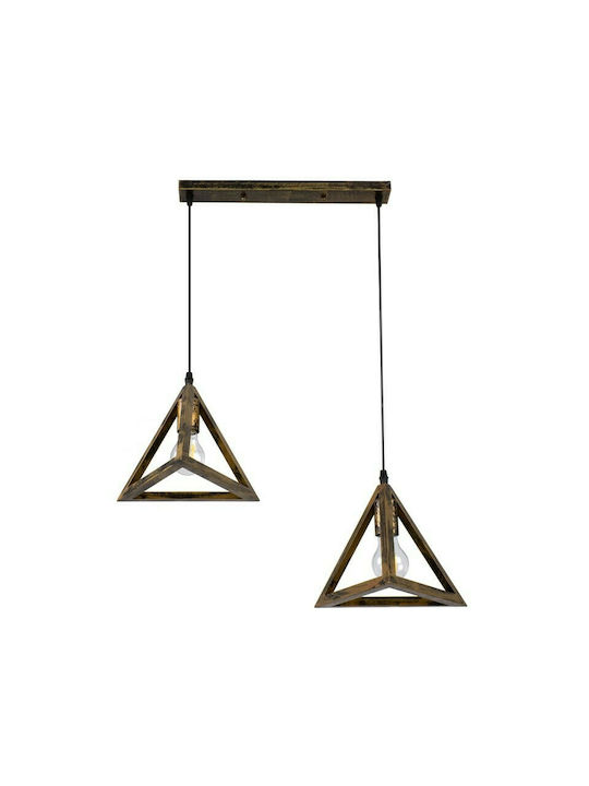 GloboStar Triangle Pendant Light Suspension Grid for Socket E27 Bronze