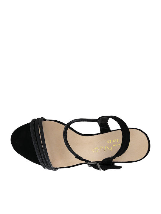 Suede Sandals Black