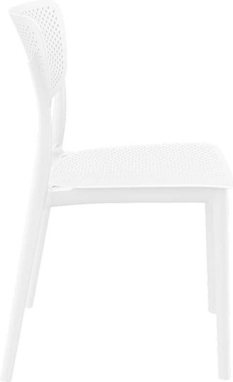 Scaun de exterior Polipropilenă Lucy 129 Alb 45x53x82cm