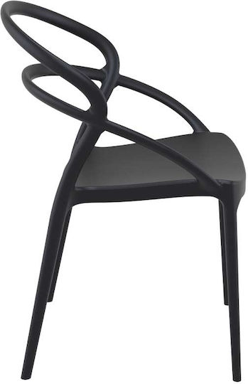 Outdoor Chair Polypropylene Pia Black 54x56x82cm