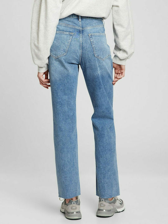 GAP Distressed '90s High Waist Women's Jean Trousers with Rips in Loose Fit