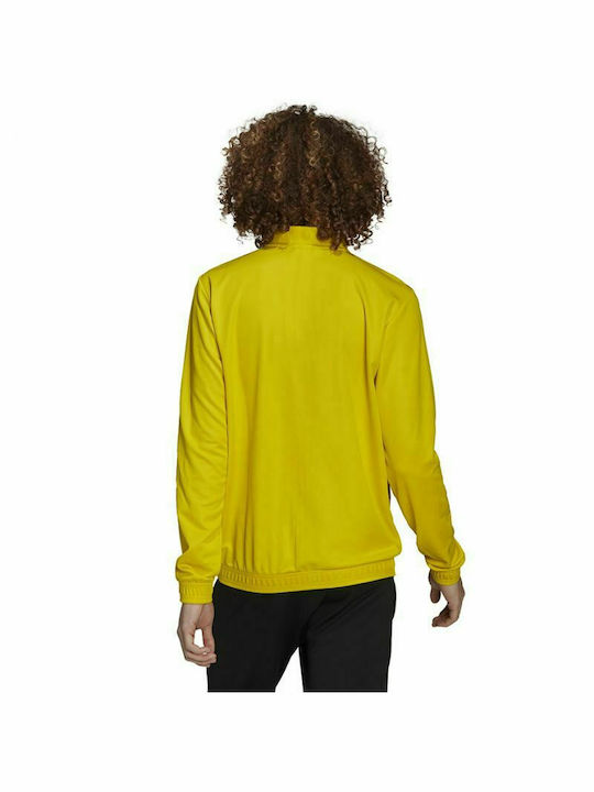 Adidas Entrada 22 Men's Sweatshirt Jacket with Pockets Yellow