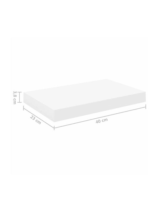 Ράφια Λευκό / Δρυς (4τμχ) 40x23x3.8εκ.