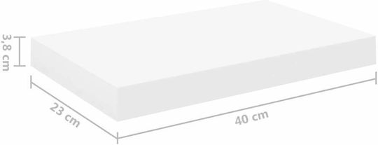 Ράφια Λευκό / Δρυς (4τμχ) 40x23x3.8εκ.