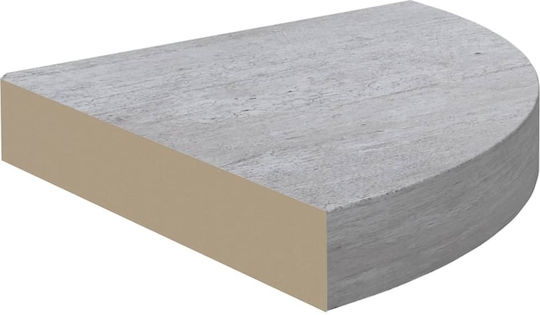 Eckiges Wandregal Grau Beton 25x25x3.8cm