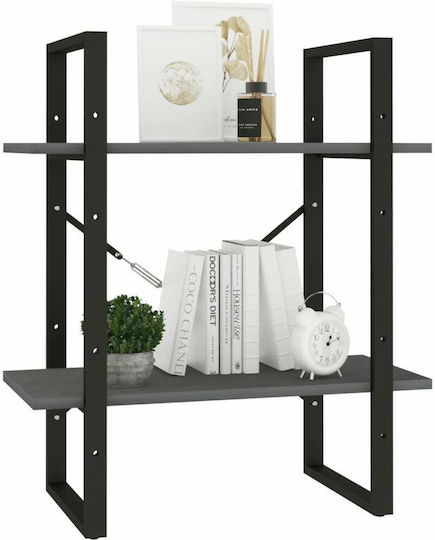 Bibliothek Grau - Schwarz 60x30x70cm