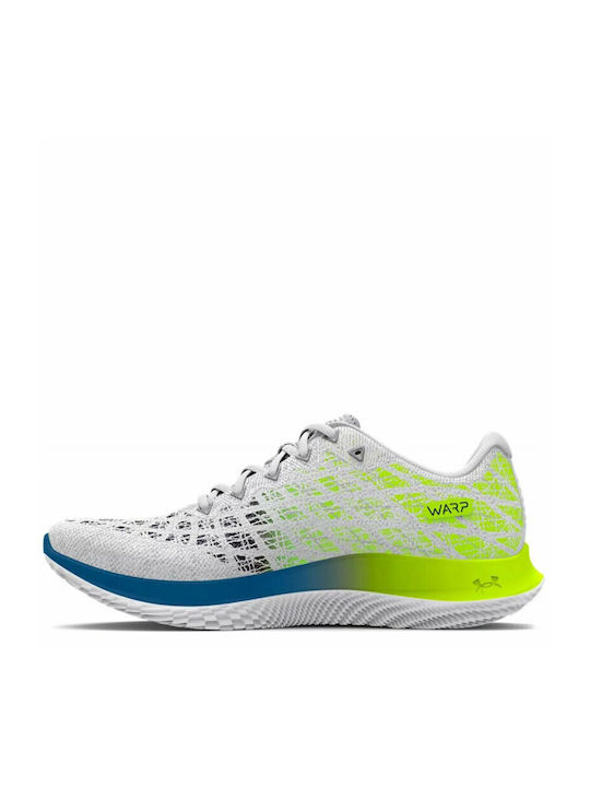 Flow Velociti Wind 2 Sport Shoes Running White / High Vis Yellow / Cruise Blue