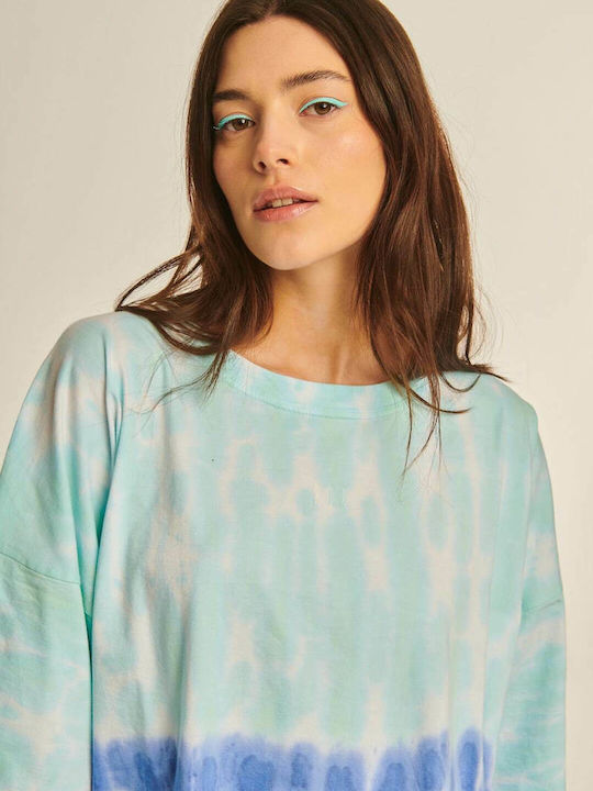 PCP Tie Dye Horn Mint Women's T-Shirt Turquoise