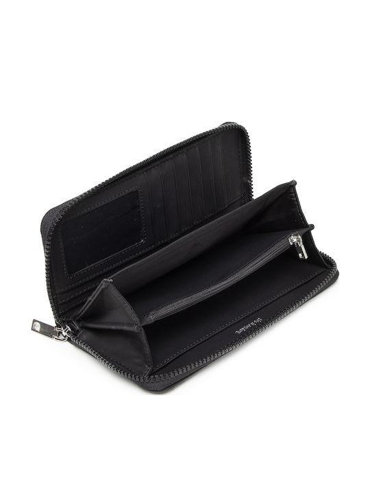 Large Fabric Women's Wallet Classic Black