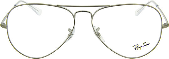 Ray Ban Aviator Metal Eyeglass Frame Silver RB6489 2502