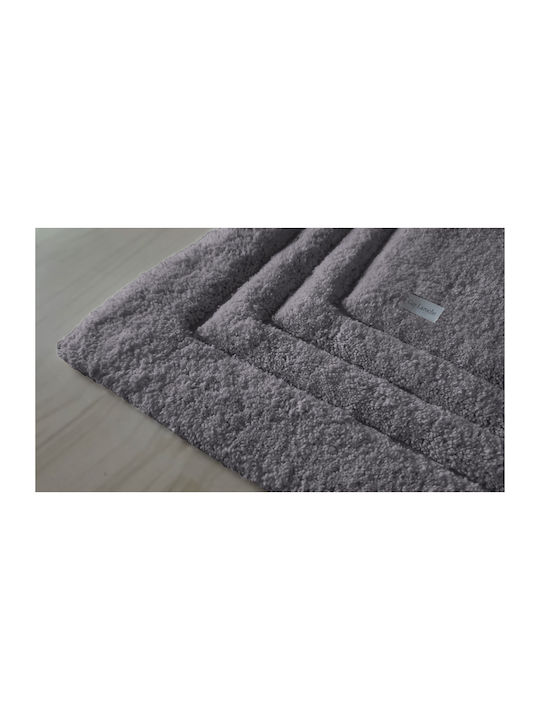 Guy Laroche Πατάκι Μπάνιου Βαμβακερό Linea 1127091221019 Titanium 55x85εκ.