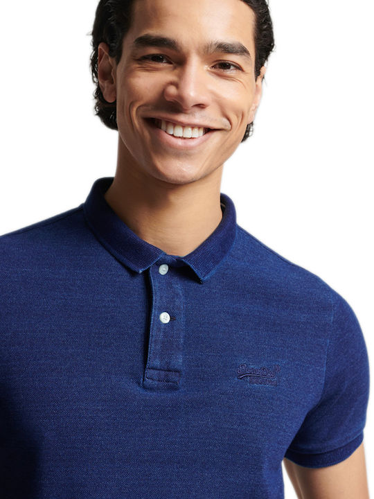 Polo Short Sleeve Navy Blue Blouse