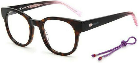 Missoni Damen Acetat Bräunlicher Schildpatt Brillengestelle MMI 0099 086