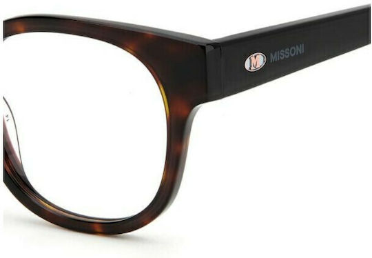Missoni Damen Acetat Bräunlicher Schildpatt Brillengestelle MMI 0099 086