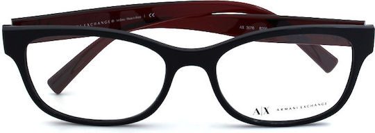 Armani Exchange Women's Acetate Prescription Eyeglass Frames Black AX3076 8255