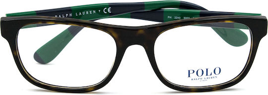 Ralph Lauren Plastic Eyeglass Frame Brown Tortoise PH2240 5003