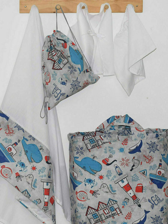 Decocraft Children's Folding Storage Bag made of Fabric Faros Blue 50x20x55cm 1pcs