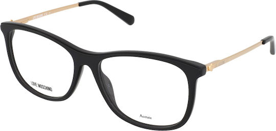 Moschino Plastic Eyeglass Frame Black MOL589 807