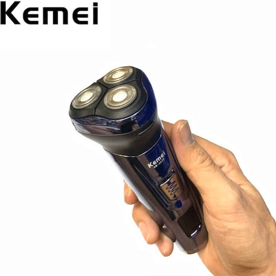 Kemei KM-6539 Περιστρεφόμενη Ξυριστική Μηχανή Προσώπου Επαναφορτιζόμενη