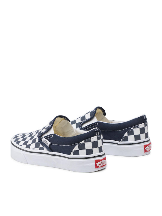 Checkerboard Текстил Мъжки Slip-On Dark Blue / White