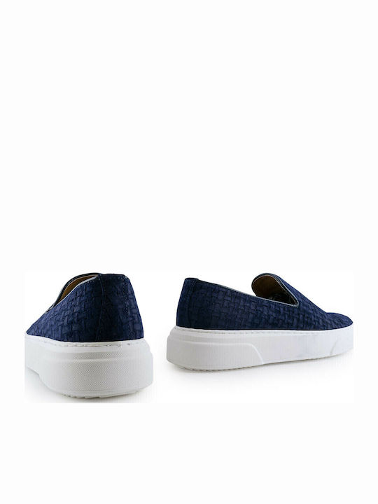 Кожа Мъжки Slip-On Син