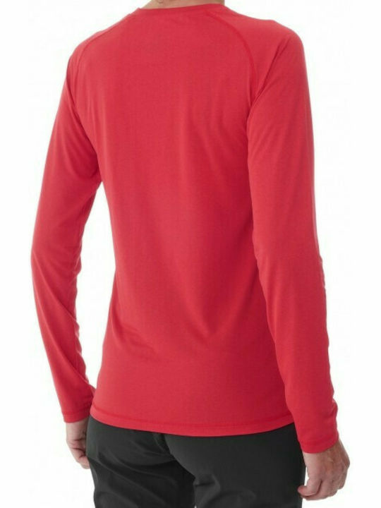 Millet Women's Athletic Blouse Long Sleeve Red