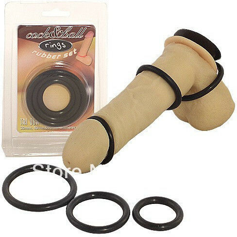 Calexotics Tri-Rings Set Of 3 Black