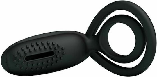 Pretty Love Silicone Vibrating Ring Black