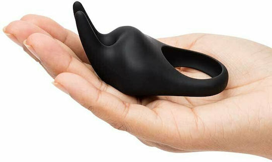 Fifty Shades of Grey Sensation Vibrating Rabbit Love Δονούμενο Δαχτυλίδι Πέους Σιλικόνης Μαύρο