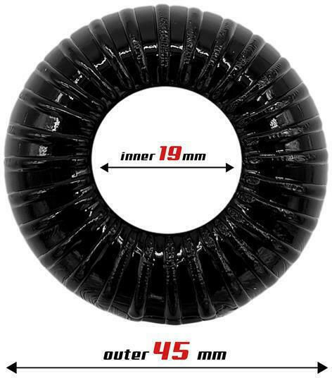 IntoYou Beast Rings Stripped Cock Ring 1.9cm Black