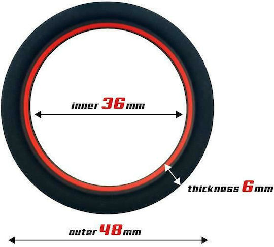 IntoYou Beast Rings Ribbon Silicone Cock Ring 36mm Cock Ring Schwanz Silikon Black / Red