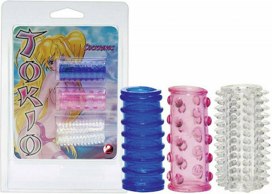 You2Toys Σετ Δαχτυλίδια Πέους Σιλικόνης Blue / Pink / White 3τμχ 05143060000