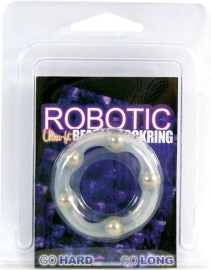 Seven Creations Robotic Beaded Cockring Clear 3cm