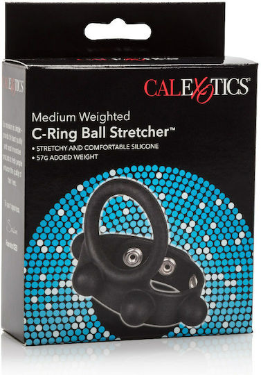 Calexotics Silicone Medium Weighted C-Ring Ball Stretcher Black